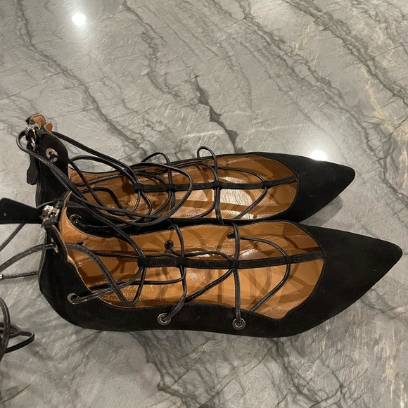 Aquazzura suede lace up flats - Picture 3 of 5